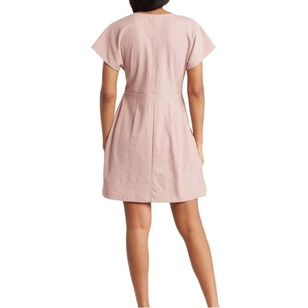 Madewell Cross‎ Front Flutter Sleeve Minidress in Pink